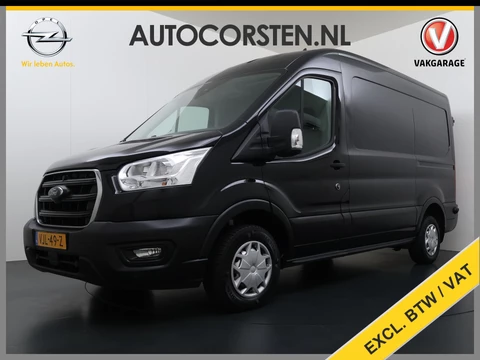 Ford Transit 310 2.0TDCI 130PK L2H2 3-Persoons Navi* Camera Apple Carplay Android Auto Cruise Control Lane Assist Pdc Trend Stoelverwarming Elek.Stoel Wifi DAB Betonplex Vloer Wandbetimmering Schuifdeur 1e Eigenaar Euro 6