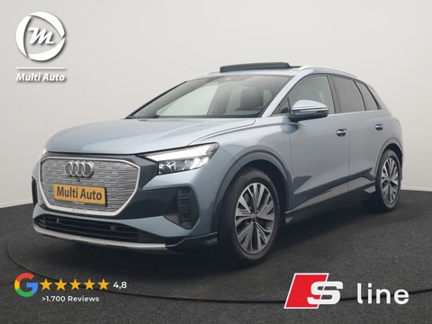 Audi Q4 e-tron 45 Quattro Edition 82 kWh 265pk Dealer O.H. | Trekhaak Af Fabriek | Panodak | S Line Interieur | Adaptive Cruise | Camera | Sportstoelen Memory & Verwarmd | Sfeerverlichting | Keyless | Navigatie | DAB |
