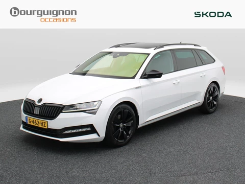 Škoda Superb Combi 1.5 TSi ACT 150 Pk Automaat Sportline Business | Trekhaak | Stoelverwarming | Panorama dak | Camera | Canton Audio | Alcantara | CarPlay | 18 Inch