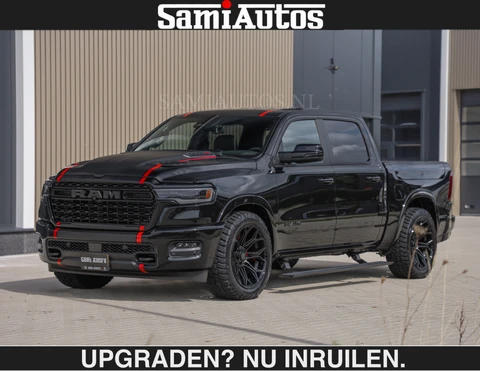 Dodge Ram Pick-Up LIMITED H.O 540PK | Massage + Full Option €84950,- excl | De Meest Luxe en Volle in zijn Klasse | Comfortabele Dubbele Cabine met Royale 5 Zitplaatsen | BPM vrij | Nu Leverbaar uit Voorraad | Voorraad Nr 2326 - 5169 | De specialist in Amerikaanse pick‑ups in Nederland en Europa.