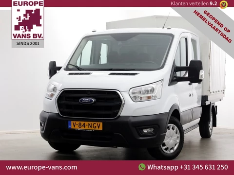 Ford Transit 2.0 TDCI 130pk L2H1 Trend D.C. Open Laadbak met huif 05-2020