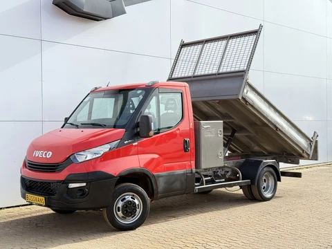 Iveco Daily 35C12 2.3 Kipper Dubbellucht L3 Airco Cruise Control 3.5T Trekhaak Lederen Bekleding Benne Tipper