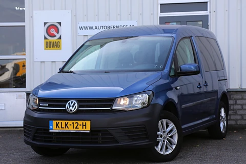 Volkswagen Caddy 1.4 TGI Trendline 5 Persoons Automaat*Perfect VW Onderh.*Trekhaak/2x zijschuifdeur/Leder/Stoelverw./Climate-Control/Parkeersens.V+A*