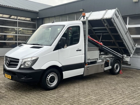 Mercedes-Benz Sprinter 313 2.2 CDI 366 Kipper Laadkraan Maxilift Trekhaak 3500kg Airco 3 persoons Kieper Open laadbak Pick-up bakwagen 1e eigenaar Euro 5