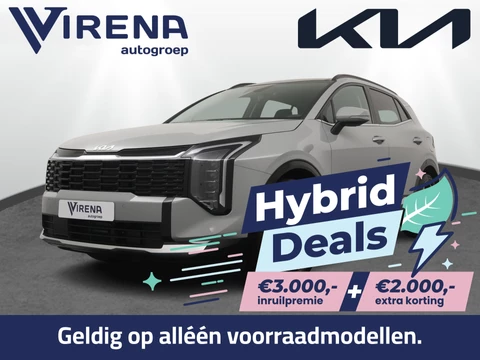 Kia Sportage 1.6 T-GDi Hybrid DynamicPlusLine - €5.000,- voordeel - Schuif-/Kanteldak - Apple Carplay/Android Auto - Stoel-/Stuurverwarming - Privacy Glass - Fabrieksgarantie t/m 10-03-2033