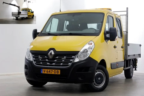 Renault Master T35 2.3 dCi 130pk E6 L2H1 D.C. Open Laadbak + HIAB 013T Kraan 12-2016