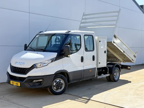 Iveco Daily 35C14 2.3 Kipper Dubbele Cabine Kist Dubbellucht 6 Stoelen Airco Cruise Control 3,5t Trekhaak Luchtgeveerde stoel