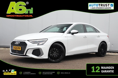 Audi A3 Limousine 30 TFSI S edition Automaat 19 inch ABT Velgen RS Zetels Rode Stiksels Navigatie Carplay Adaptive Cruise Rijstrooksensor Parkeersensor 2X S-Line