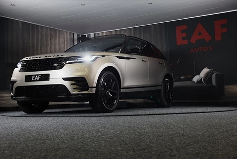 Land Rover Range Rover Velar 3.0 P400 AWD Dynamic SE MHEV / Batumi Gold / Acc / Lane Assist / Dode Hoek / 360 Camera / Leder /Pano