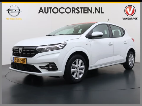 Dacia Sandero 1.0TCe 92PK 5Drs Navi Airco Apple Carplay Android Auto Cruise Control Bluetooth Pdc Comfort Isofix Regen-Lichtsensor ESP 1e Eigenaar Origineel Nederlandse Auto