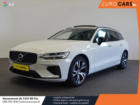Volvo V60 2.0 T6 Recharge AWD R-Design Panoramadak Navigatie Apple Carplay/Android Auto Camera Parkeersensoren Stoel- en stuurverwarming Cruise Control Blind Spot Assist Virtual Cockpit Climate Control