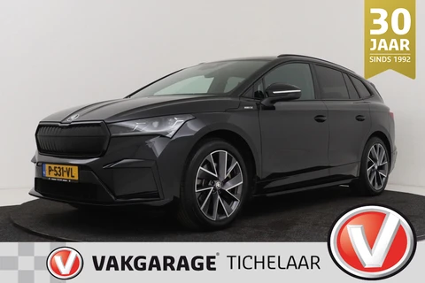 Skoda Enyaq iV 80 Sportline | Uitklap Trekhaak | 92% SoH | CarPlay | Org NL | Adap. Cruise | Stoelverwarming | Camera | Blind Spot