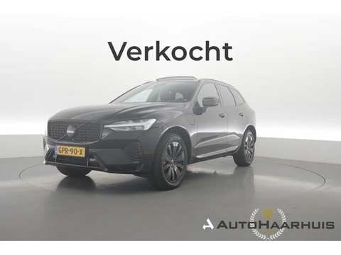 Volvo XC60 2.0 T6 Plug-in hybrid AWD Plus Dark | Rijklaar! | Black-Pakket | S/K-Dak | Leder+Memory | Adapt. Cruise | Stoel-Stuurverw. | Dig. Cockpit | Google | Camera+PDC | LED | 19'' | Elek. Klep V