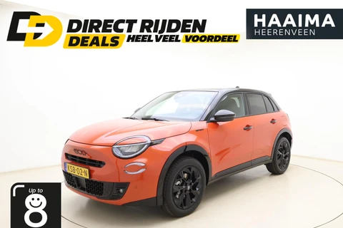 Fiat 600 1.2 Turbo 145pk Hybrid Automaat Sport | DEMO | Navigatie | Achteruitrijcamera | Elektrische achterklep | LED Matrix koplampen | Sportief interieur | 18" Lichtmetalen velgen | Zwart dak