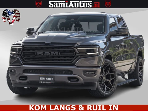 Dodge Ram Pick-Up LIMITED NIGHT 5.7 V8 402PK | HUD | 4PL WHEELS | LUCHTVERING |OPEN UILAAT KLEP | BOM VOL | GRANITE CRYSTAL | DC | CREW CAB | DUBBELE CABINE | 5 PERSOONS GRIJSKENTEKEN | EERSTE EIGENAAR | TOP STAAT 44000 KM |