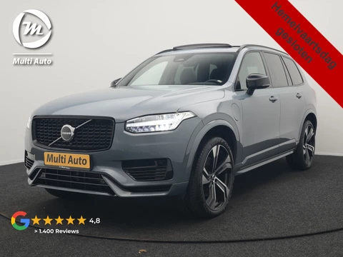Volvo XC90 T8 Recharge AWD Plus Dark 7 Persoons LONG RANGE PHEV 455pk Dealer O.H. | Trekhaak Af Fabriek | Panodak | Adaptive Cruise | Camera | Harman / Kardon | Lederen Sportstoelen Memory & Verwarmd | Google Assistent | Stuur Verwarmd | Keyless | Blis | 22"L.M | Plug In H