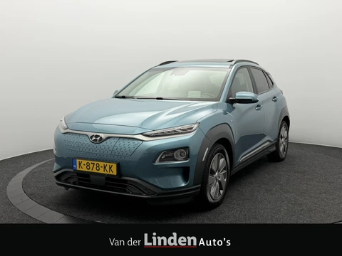 Hyundai Kona EV Limited 64 kWh 3- Fase SOH 95,6% | Warmtepomp | Elektrisch Schuif/Kanteldak | Camera | Leer | Head-Up Display