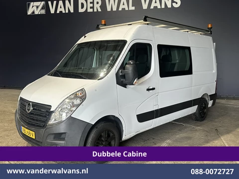 Opel Movano 2.3 Turbo 146pk L2H2 Dubbele cabine Euro6 Airco | Imperiaal | Omvormer | 2500kg Trekhaak | LM velgen Navigatie, Camera, Cruisecontrol, Parkeersensoren, 5-zits