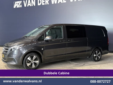 Mercedes-Benz Vito 116 CDI 164pk 9G-Tronic Automaat L3H1 Dubbele Cabine Euro6 Airco | 6-Zits | 2x zijdeur | Camera Adaptieve Cruisecontrol, LM Velgen, Stoelverwarming, Leder, 2500kg Trekhaak, Parkeersensoren