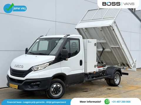 Iveco Daily 35C16 3.0 L4 Kipper Dubbellucht Airco Cruise Control 3.5T Trekhaak Lederen bekleding Benne Tipper