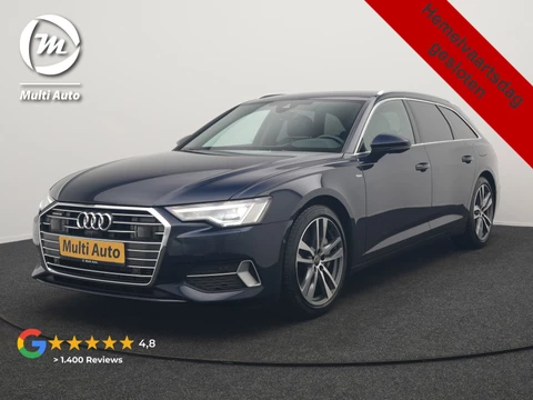 Audi A6 Avant 50 TFSI e Quattro S Line PHEV 300pk Dealer O.H. | Trekhaak Af Fabriek | Adaptive Cruise | Head Up | 360 Camera | Alcantara Sportstoelen Verwarmd | Stuur Verwarmd | Apple Carplay | Navigatie | Virtual | DAB | Plug In Hybrid