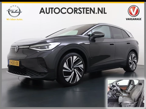 Volkswagen ID.4 Max 82kWh SOH 93% Warmtepomp Panoramdak Ergo Active+Memory Head-Up Display 360°Camera Stoel+Stuurverwarming Navi Ecc Pdc Apple Carplay/Android Auto Lmv 21" Keyless advanced display Matrix led Dodehoek detector Dealeronderhouden 1e Eigenaar Origineel Nederlandse Auto