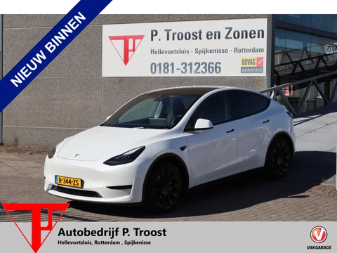 Tesla Model Y RWD 58 kWh Enhanced Autopilot 91% SOH 1ste Eigenaar/Nederlandse auto/Afneembare trekhaak/Stoelverwarming voor+Achter/Lederen bekleding/Achteruitrijcamera/Parkeersensoren rondom