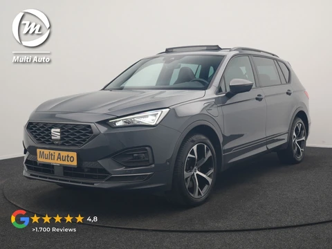 SEAT Tarraco 1.4 TSI e-Hybrid FR Business Intense PHEV 245pk Dealer O.H. | Trekhaak Af Fabriek | Panodak | Adaptive Cruise | 360 Camera | Sportstoelen Memory & Verwarmd | Keyless | Blis | Stuur Verwarmd | Apple Carplay | Navigatie | DAB | 19" L.M | Plug In Hybrid