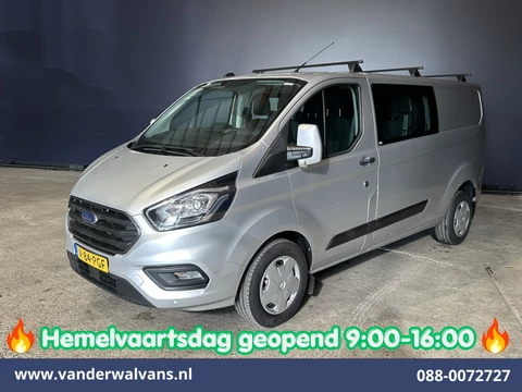 Ford Transit Custom 2.0 TDCI 131pk L2H1 Dubbele Cabine Euro6 Airco | 6-Zits | LED | Cruisecontrol | Verwarmde voorruit Parkeersensoren, Dakdragers, 2800kg trekvermogen