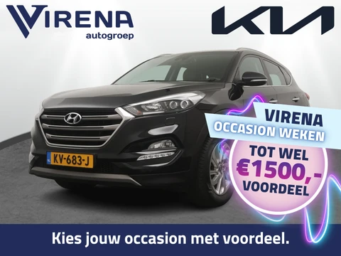 Hyundai Tucson 1.6 T-GDi Premium - Navigatie - Achteruitrijcamera - Stoel & Stuurverwarming - Stoelventilatie - Leder - Trekhaak - 1900 KG trekgewicht - Virena zekerheidspakket € 895,-