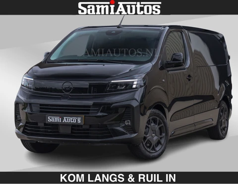 Opel Vivaro BLACK OPS | GEHEEL COMPLEET | HOUTEN VLOER EN WANDEN 3 PERSSONS | 2 DELIG ACHTER DEUREN | LADE SCHUIF BAK | 2.0D 180 PK S&S L2 H1 | FULL LED | SCHUIF DEUR | GEHEEL ZWART | MOOIE STOERE BUS |