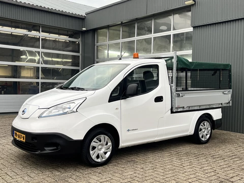 Nissan e-NV200 24kWh 100% electrische Pick-up Openlaadbak Airco Cruise controle Telefoonverbinding 2-Persoons Pick-up P-up  Ex gemeente ideaal voor camping groen rijden binnenstad !!