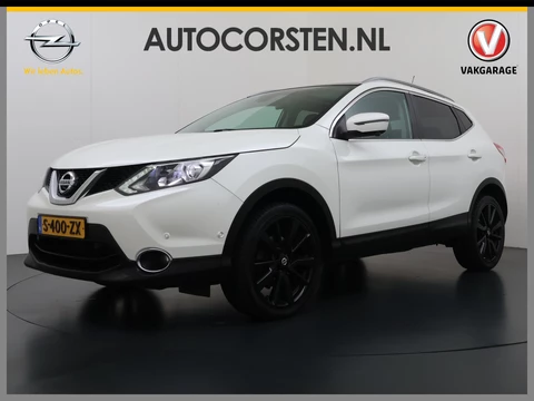 Nissan QASHQAI T 116pk Tekna 360Camera Leer Pano.dak Bordherk. Navi Dab CruiseControl Keyless Bluetooth Elek.Stoel Lane-dep. Led Pdc Ecc Tel. Usb Stoelverw. Isofix Mistlampen Dimm.Spiegel Start/Stop Boordcomputer Elek.Inkl.Spiegels Dakrails Elek.Ramen PrivacyGlas Elek.Ramen 1.2T