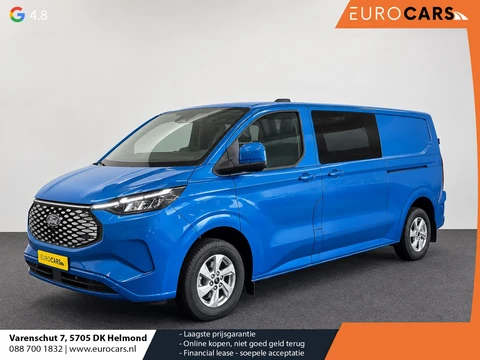 Ford E-Transit Custom 320 L2H1 Aut. Limited 71 kWh DC Dubbele Cabine Full LED Navi Camera LM Velgen PDC VA Cruise Control 2 Schuifdeuren