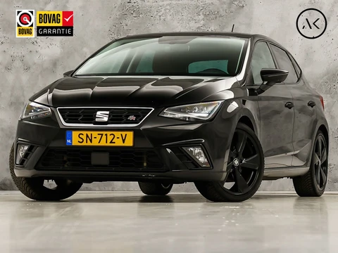 SEAT Ibiza 1.0 TSI FR Automaat (APPLE CARPLAY, GROOT NAVI, LED KOPLAMPEN, BRUIN LEDER, SPORTSTOELEN, GETINT GLAS, CRUISE, MODE KNOP, NIEUWE APK, NIEUWSTAAT)