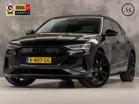 Audi e-tron 50 quattro 71 kWh S-Line Sport 313Pk Automaat (PANORAMADAK, LUCHTVERING, APPLE CARPLAY, GROOT NAVI, CAMERA, SFEERVERLICHTING, ELEK SPORTSTOELEN, STOELVERWARMING, GETINT GLAS, ADAPTIVE CRUISE, NIEUWSTAAT)