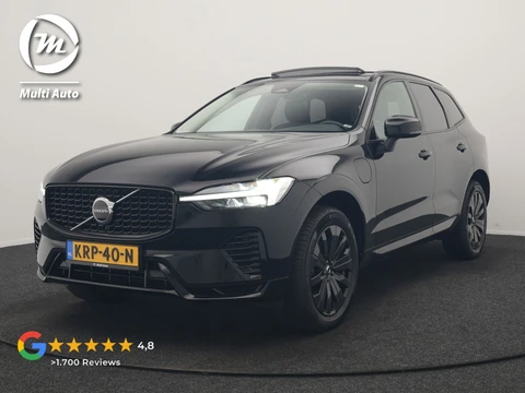Volvo XC60 T6 AWD Plus Dark LONG RANGE PHEV 350pk Dealer O.H. | Trekhaak Af Fabriek | Panodak | Camera | Harman / Kardon | Lederen Sportstoelen Memory & Verwarmd | Keyless | Apple Carplay | Google Assistant | Navigatie | Virtual | DAB | 19"L.M | Plug In Hybrid |