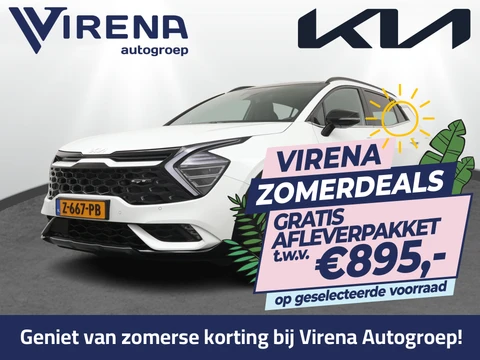 Kia Sportage 1.6 T-GDi Hybrid GT-Line Automaat Apple Carlpay/Android Auto - Cruise Control Adapatief - Dodehoekdetectie - Panorama Dak - Navigatie - Stoel/Stuurverwarming - Trekhaak - Fabrieksgarantie tot 05-2031