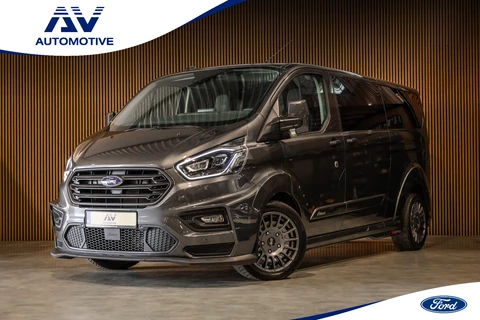 Ford Transit Custom MS-RT 320 2.0 TDCI L2H1 DC | ACC | BLIS | Bi-Xenon | Elek stoel | CarPlay | Navigatie | Camera | Stoelverwarming | L+R Schuifdeur | Lederen bekleding | Spoiler-pakket | Nieuwe APK | Verlengde fabrieksgarantie