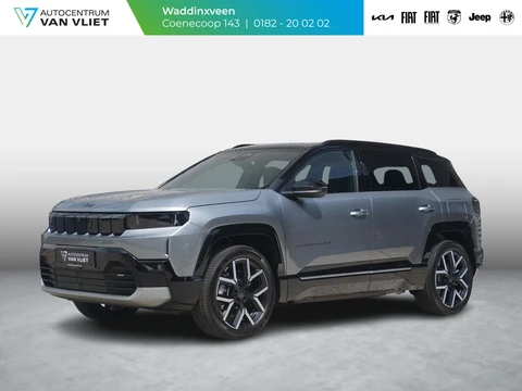 Jeep Compass First Edition 74 kWh | Adapt. Cruise | Camera | Carplay | 20" | Elektr. A-Klep | Navi | Winter Pack | Schuif/Kanteldak | Premium Pack | Conv. Pack | Warmtepomp
