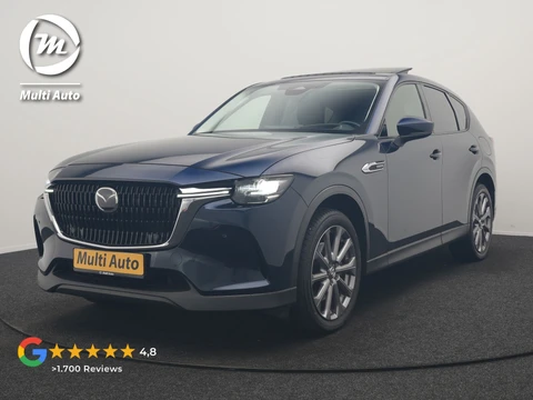 Mazda CX-60 2.5 e-SkyActiv Exclusive-Line PHEV 327pk Dealer O.H | SOH 90,9% | Trekhaak Af Fabriek | Panodak | Head Up | Camera | Stoelen & Stuur Verwarmd | Blis | Keyless | Apple Carplay | Navigatie | DAB | Virtual | 20"L.M | Plug In Hybrid |