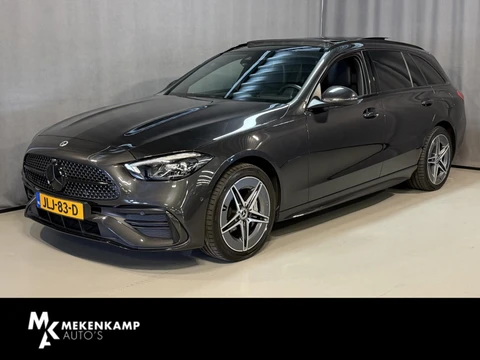 Mercedes-Benz C-klasse Estate 300 e AMG Line 18"/Panoramadak/Trekhaak/LED/Stoelverwarming/Sfeerverlichting/Elektrische klep/Apple Carplay & Android Auto