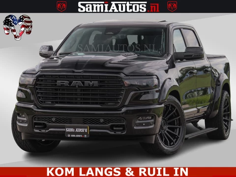 Dodge Ram 1500 Night Premium | Full Option | De Meest Luxe Pick-Up in zijn Klasse | Comfortabele Dubbele Cabine met Royale 5 Zitplaatsen | BPM vrij | Nu Leverbaar uit Voorraad | Voorraad Nr 2287 - 3384 | De specialist in Amerikaanse pick‑ups in Nederland en Europa.