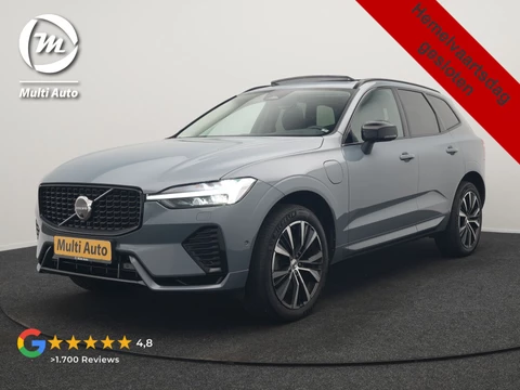 Volvo XC60 T6 AWD Plus Dark PHEV 350pk Dealer O.H. | Trekhaak Af Fabriek | Panodak | 360 Camera | Adaptive Cruise | Harman / Kardon | Lederen Sportstoelen Memory & Verwarmd | 20'' L.M. | Keyless | Blis | Google Assistant | Apple Carplay | Stuurverwarming | DAB | Plug In Hybrid |