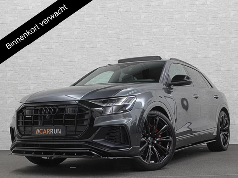 Audi Q8 60 462pk Competition S-Line | 11-2022 | RS Leder | Carbon | Softclose | 360 Camera | ACC | Panorama | Luchtvering | Nachtzicht Cam | Headup | LED-Matrix | Trekhaak | Lane & Side Assist | Led Sfeerverlichting | Keyless-Entry | | Black-Optic | Rijklaar incl. Bovag Garantie.