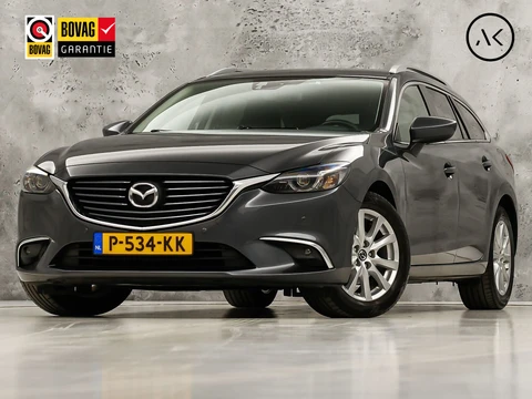 Mazda 6 Sportbreak 2.0 SkyActiv-G 165 TS+ 165Pk Automaat (NAVIGATIE, CLIMATE, TREKHAAK, STOELVERWARMING, SPORTSTOELEN, GETINT GLAS, PARKEERSENSOREN, CRUISE, KEYLESS, NIEUWE APK, NIEUWSTAAT)