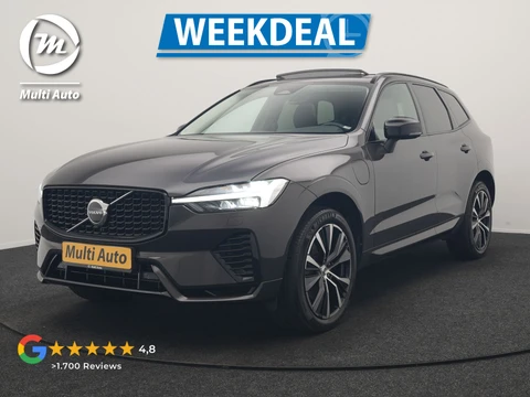 Volvo XC60 T6 AWD R-Design LONG RANGE PHEV 350pk Dealer O.H | Trekhaak Af Fabriek | Panodak | Adaptive Cruise | Harman / Kardon | Camera | Lederen Sportstoelen Memory & Verwarmd | Keyless | Apple Carplay | Pilot Assist | Google Assistant & Maps | Stuurverwarming | Virtual | Navigatie | DAB | 20"L.M | Plug In Hybrid |
